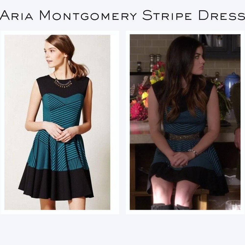 Swing Stripe Dress ASO Aria Montgomery PLL